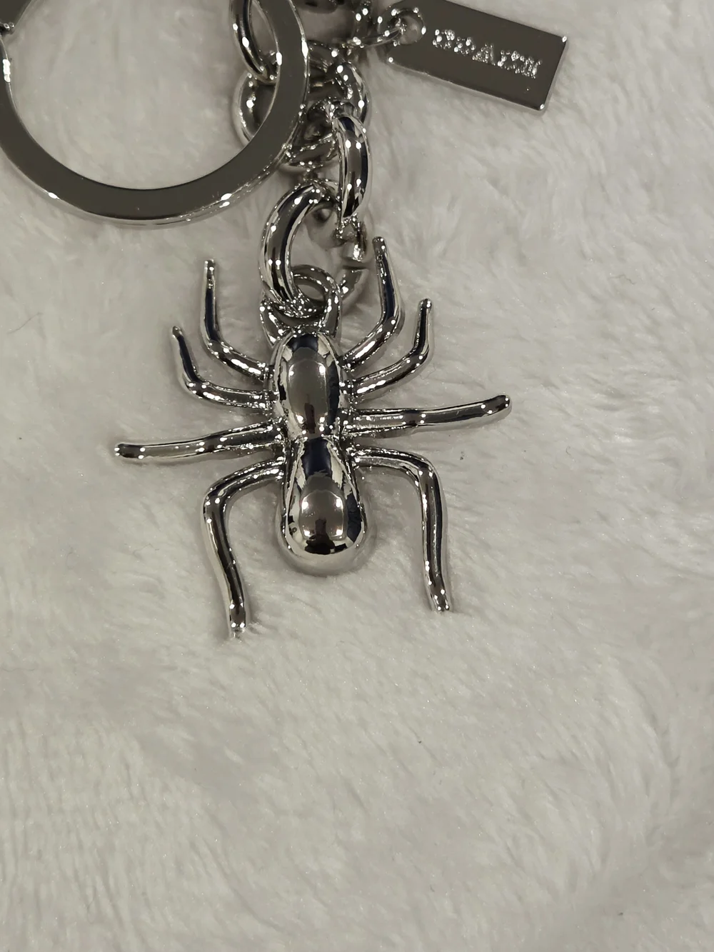 C Logo Silver Spider Keychain Charm Bling Bag Charm
